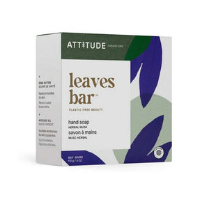 Attitude, Leaves Bar Hand Soap Herbal Musk, 4 Oz