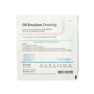 DermaRite, DermaRite Oil Emulsion Wound Dressing 3 x 16 Inch, Count of 36