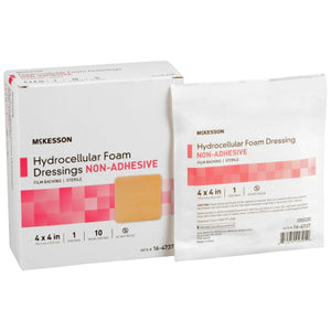 McKesson, McKesson Nonadhesive without Border Foam Dressing 4 x 4 Inch, Count of 10