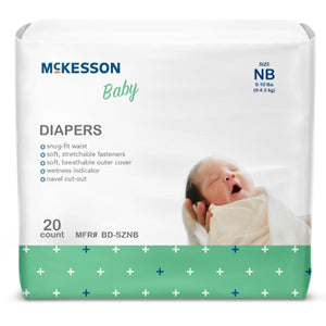 McKesson, McKesson Baby Diapers Newborn, Count of 20