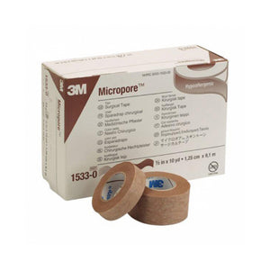 3M, 3M Micropore Paper Medical Tape 1/2 Inch x 10 Yard Tan, Count of 24