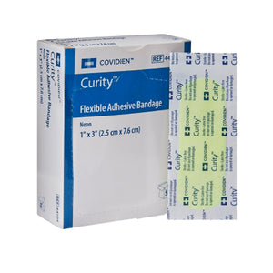 Cardinal, Curity Neon Adhesive Strip 1 x 3 Inch, Count of 50