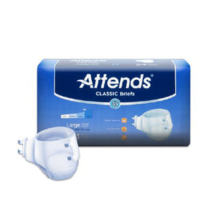 Attends, Attends Classic Adult Heavy-Absorbent Incontinence Brief Large White, Count of 1