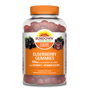 Sundown Naturals, Sundown Elderberry Gummies, 90 Count