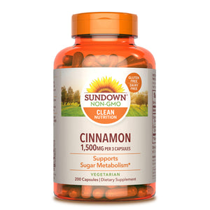 Sundown Naturals, Cinnamon, 1500 mg, 200 Count