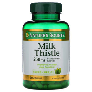 Nature's Bounty, Milk Thistle Capsules, 250 mg, 200 Count