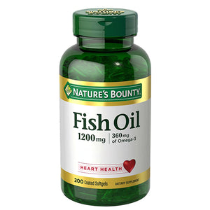 Nature's Bounty, Fish Oil Odorless, 1200 mg, 200 Count