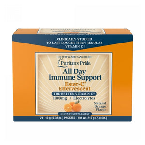 Puritan's Pride, All Day Immune Support Ester-C Effervescent, 21 Packets