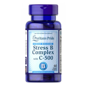 Puritan's Pride, Stress Vitamin B-Complex with Vitamin C-500 Timed Release, 60 Caplets