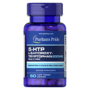 Puritan's Pride, 5-HTP 100 (Griffonia Simplicifolia), 200 mg, 60 Capsules