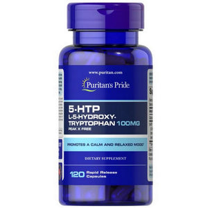 Puritan's Pride, 5-HTP 100 (Griffonia Simplicifolia), 100 mg, 120 Capsules