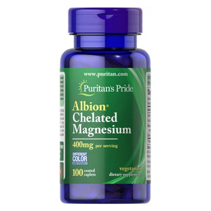 Puritan's Pride, Albion Chelated Magnesium, 400 mg, 100 Caplets
