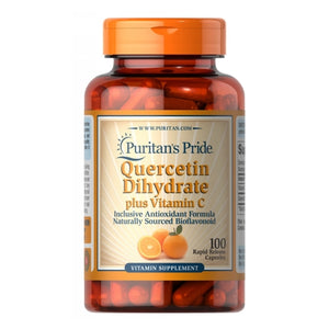 Puritan's Pride, Quercetin Dihydrate Plus Vitamin C 500 mg/1,400 mg, 100 Rapid Release Capsules