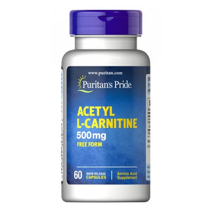 Puritan's Pride, Acetyl L-Carnitine, 500 mg, 60 Capsules