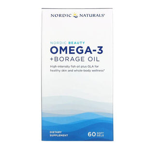 Nordic Naturals, Nordic Beauty Omega-3 + Borage Oil, 60 Count