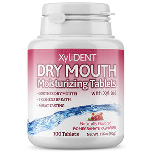 Xylident, Xylitol for Dry Mouth Pomegranate Raspberry, 100 Tabs