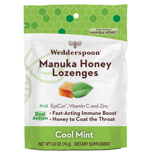 Wedderspoon, Manuka Honey Epicor Cool Mint, 18 Lozenges