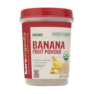 Bare Organics, Organic Banana Fruit Powder, 12 Oz
