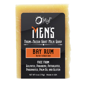 O MY!, Men'S Goat Milk Soap Bay Rum, 6 Oz