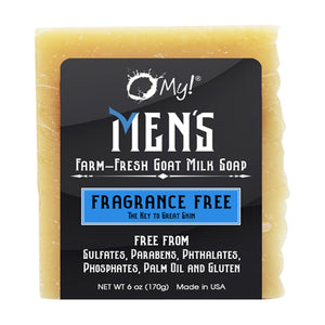 O MY!, Men'S Goat Milk Soap Fragrance Free, 6 Oz