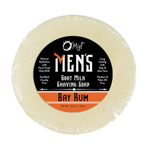 O MY!, Bay Rum Shave Soap Puck, 5.5 Oz