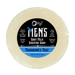 O MY!, Fragrance Free Shave Soap Puck, 5.5 Oz