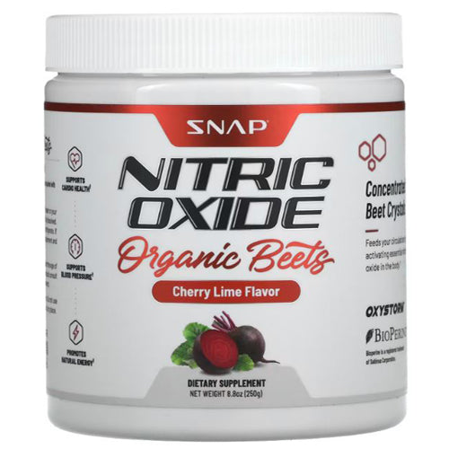 Snap Supplements, Nitric Oxide Beets Cherry Lime, 8.8 Oz