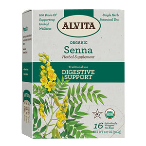 Alvita Teas, Senna Leaf Herbal Tea Supplement, 16 Bags
