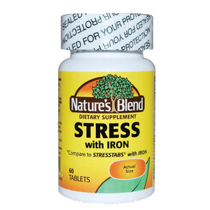 Nature's Blend, Stress Formula With Iron, 60 Tabs