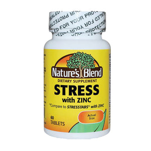 Nature's Blend, Stress Formula With Zinc, 60 Tabs