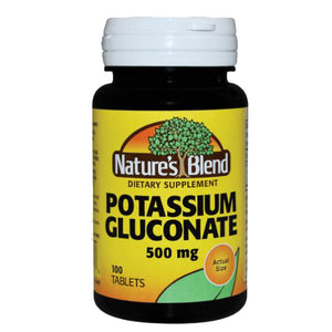 Nature's Blend, Potassium Gluconate, 500 mg, 100 Tabs