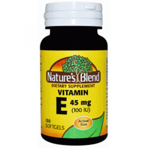Nature's Blend, Vitamin E, 450mg (1000IU), 100 Softgels