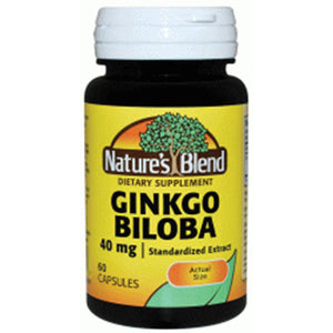 Nature's Blend, Ginkgo Biloba Extract, 40 mg, 60 Caps