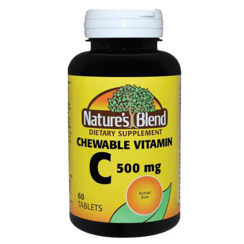 Nature's Blend, Vitamin C Chewable, 500 mg, 60 Tabs