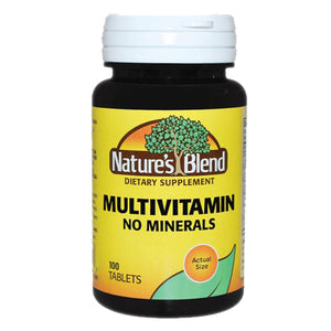 Nature's Blend, Multi-Vitamin No Minerals, 100 Tabs