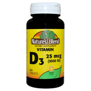 Nature's Blend, Vitamin D3, 25mcg (1000IU), 300 Tabs