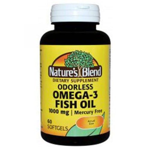Nature's Blend, Omega-3 Odorless, 1000 mg, 60 Enteric Coated Softgel