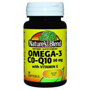 Nature's Blend, Omega-3 Coq10 & Vitamin E, 35 IU, 30 Softgels