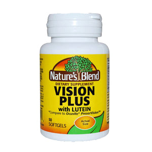 Nature's Blend, Vision Plus Eye Vitamin & Mineral Suplement, 50 Softgels