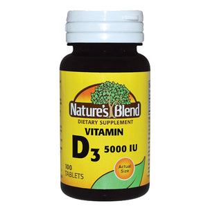 Nature's Blend, Vitamin D3, 125mcg (5000IU), 100 Tabs