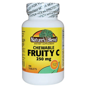 Nature's Blend, Vitamin C Chewable Fruity, 250 mg, 150 Tabs