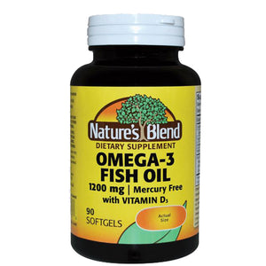 Nature's Blend, Omega-3 + Vitamin D3, 1000 IU, 90 Softgels