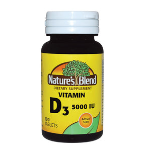 Nature's Blend, Vitamin D3, 125mcg (5000IU), 100 Softgels