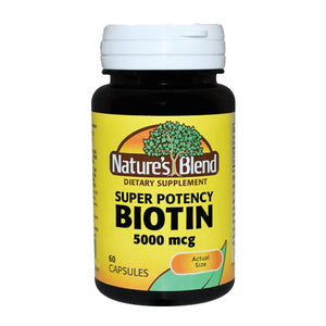 Nature's Blend, Biotin, 5000 mcg, 60 Caps