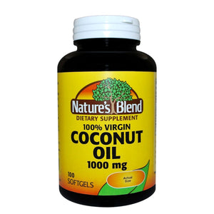 Nature's Blend, Coconut Oil 100% Virgin, 1000 mg, 100 Softgels