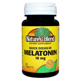 Nature's Blend, Melatonin Quick Dissolve Cherry Flavor, 10 mg, 60 Tabs