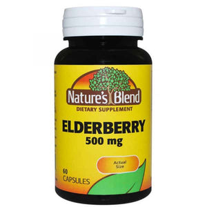 Nature's Blend, Elderberry, 500 mg, 60 Caps