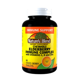 Nature's Blend, Elderberry Complex  Mixed Berry Chewable, 60 Tabs