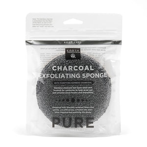 Earth Therapeutics, Chorcoal Exfoliating Round Sponge, 1 Count