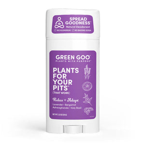 Green Goo, Deodorant Mag Hyd Relax & Adapt, 2.25 Oz